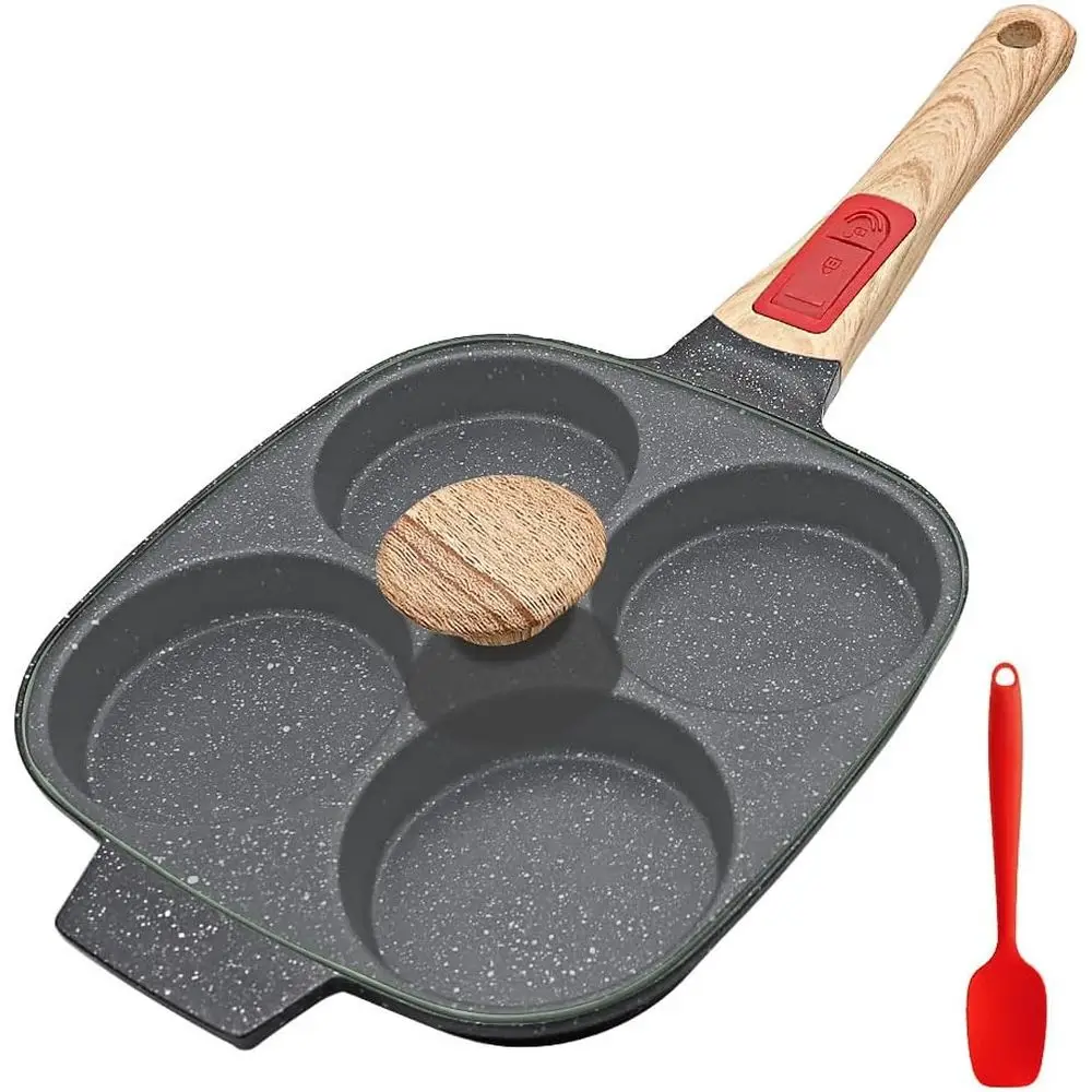 Антипригарная сковорода для яиц со съемной ручкой, на 4 порции, для омлета - черная
Антипригарная сковорода для яиц со съемной ручкой, на 4 порции, для омлета - черная