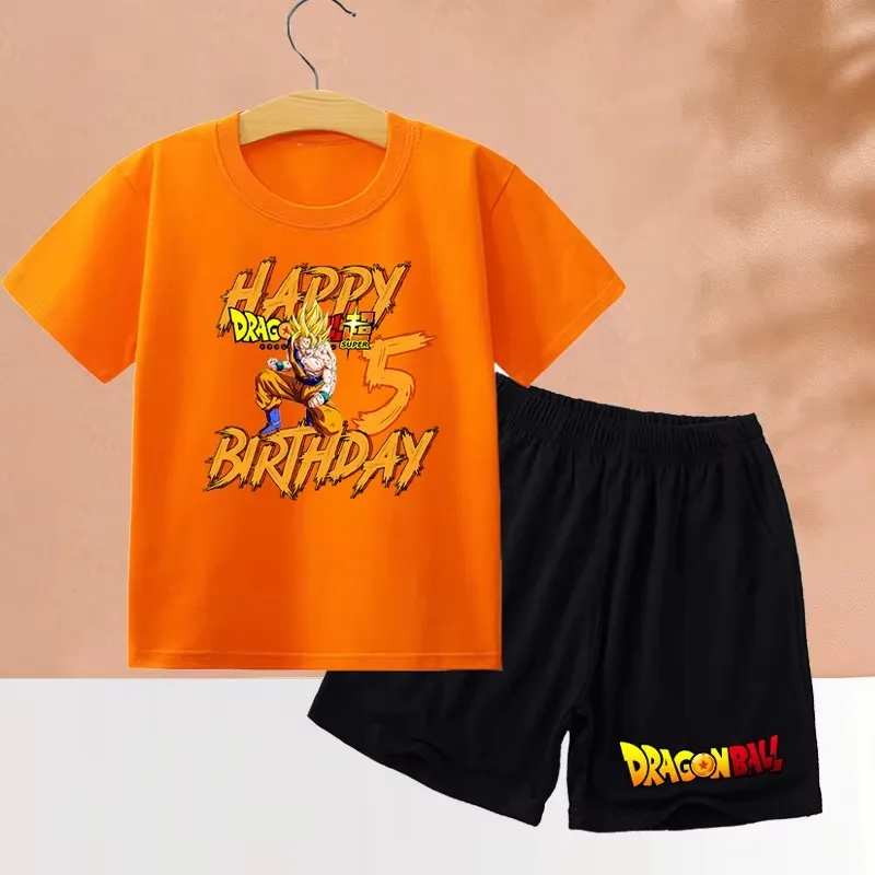New Dragon Ball Child T-shirt Set Anime Birthday Numbers Print Two Piece Suit Boys Cartoon Summer Casual Tee Shirt Kids Clothing
New Dragon Ball Child T-shirt Set Anime Birthday Numbers Print Two Piece Suit Boys Cartoon Summer Casual Tee Shirt Kids Clothing