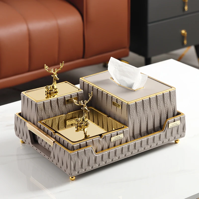 Living room coffee table, tissue box, ashtray tray set, creative home desktop decoration ornaments
Living room coffee table, tissue box, ashtray tray set, creative home desktop decoration ornaments