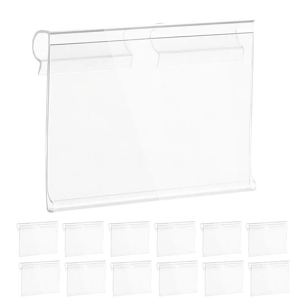 50PCS PVC Price Tags Transparent Double Line Label Holders Clip On Shelf Brackets Wire Rack Accessories Supermarkets Convenience
50PCS PVC Price Tags Transparent Double Line Label Holders Clip On Shelf Brackets Wire Rack Accessories Supermarkets Convenience