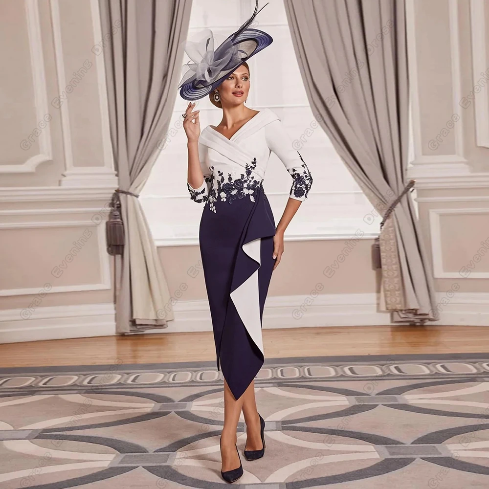 Modern Strapless Mother of Bride Dresses for Women Tea Length Wedding Party Dresses Three Quarter Robe De Soirée Zipper Back New
Modern Strapless Mother of Bride Dresses for Women Tea Length Wedding Party Dresses Three Quarter Robe De Soirée Zipper Back New