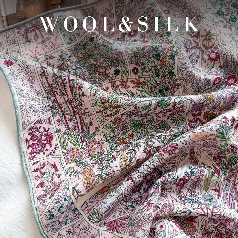 Bohemian 70% Wool 30% Silk Scarves for Women Vintage Romantic Flower Print Luxury Brand Scarf Soft Neck Warmer Winter Accessory
Bohemian 70% Wool 30% Silk Scarves for Women Vintage Romantic Flower Print Luxury Brand Scarf Soft Neck Warmer Winter Accessory