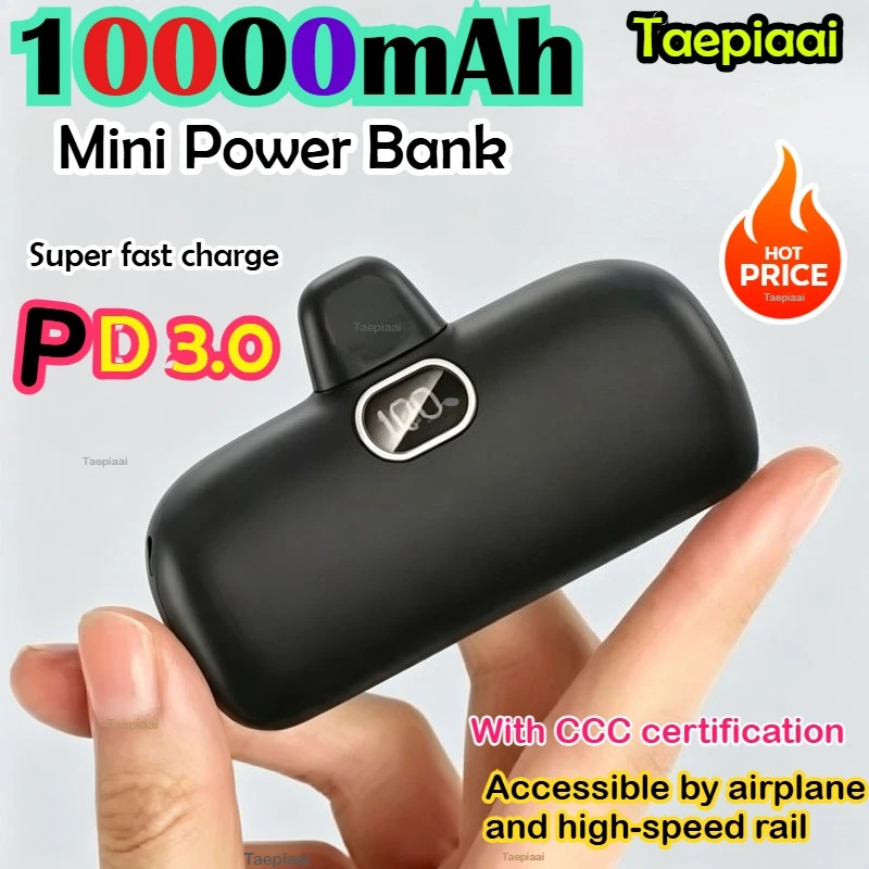 Mini Power Bank 10000mAh PowerBank Fast Charging Portable Charger for IPhone 17 16 14 13 12 Xiaomi Samsung Poco External Battery
Mini Power Bank 10000mAh PowerBank Fast Charging Portable Charger for IPhone 17 16 14 13 12 Xiaomi Samsung Poco External Battery