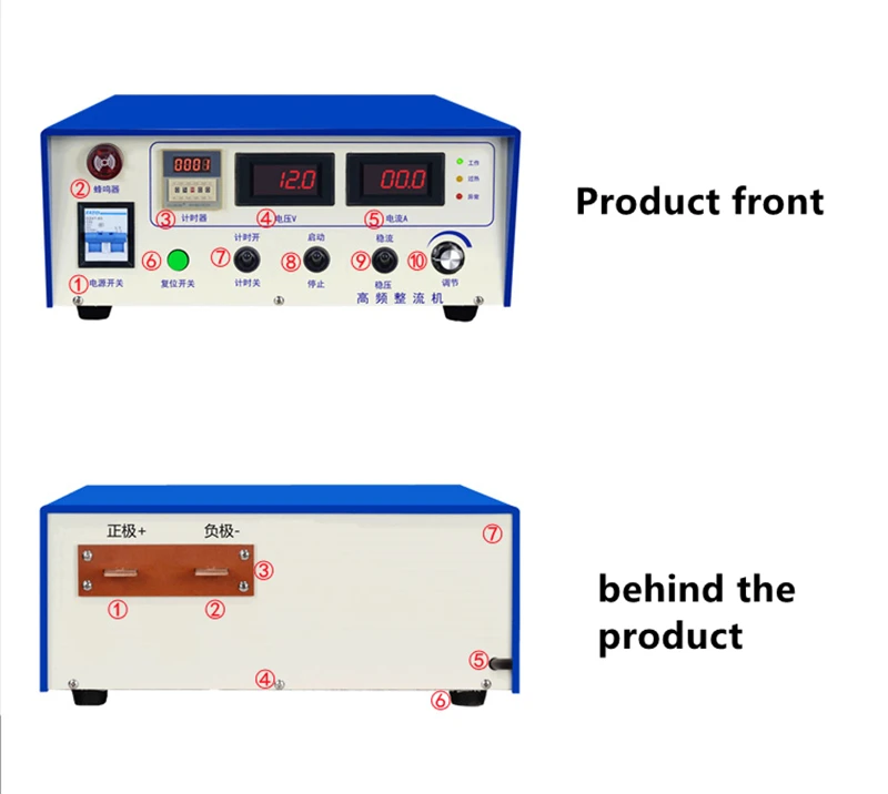 High Frequency Electroplating Power Supply Electroplating Rectifier Electrolytic Rectifier 200A 12V 24V Without Timer 380V
High Frequency Electroplating Power Supply Electroplating Rectifier Electrolytic Rectifier 200A 12V 24V Without Timer 380V