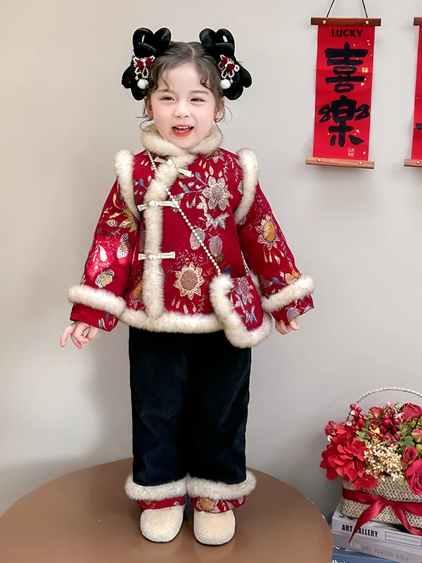 Веселый новогодний наряд, детский костюм ханьфу, комплект для девочек, детская зимняя праздничная одежда, традиционная китайская новогодняя одежда Dr
Веселый новогодний наряд, детский костюм ханьфу, комплект для девочек, детская зимняя праздничная одежда, традиционная китайская новогодняя одежда Dr