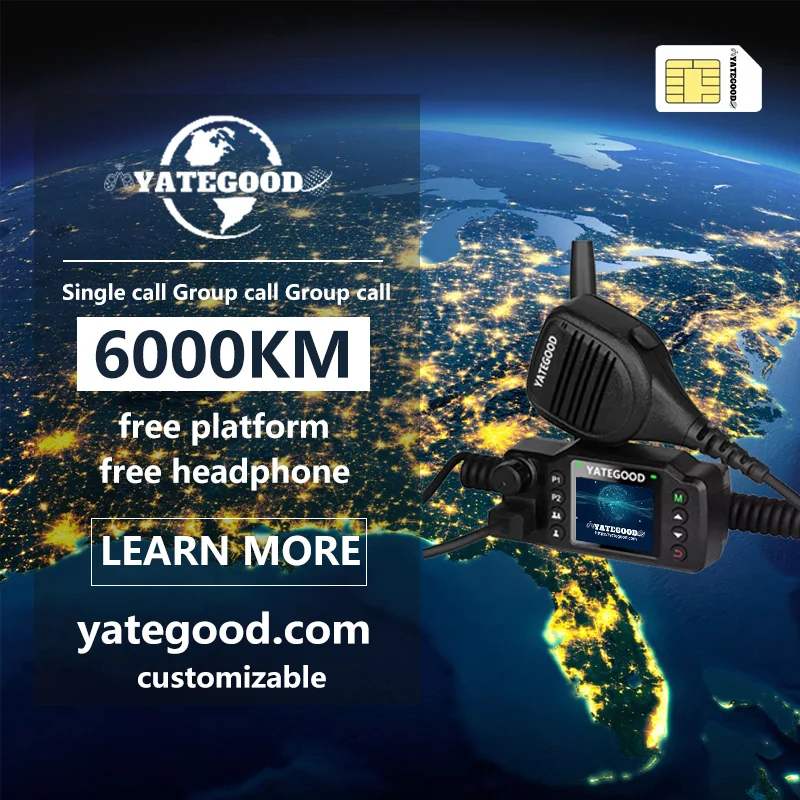YATEGOOD 8900plus In-vehicle GPS 5000KM zello walkie talkie long range global ptt 4G poc radio100km
YATEGOOD 8900plus In-vehicle GPS 5000KM zello walkie talkie long range global ptt 4G poc radio100km