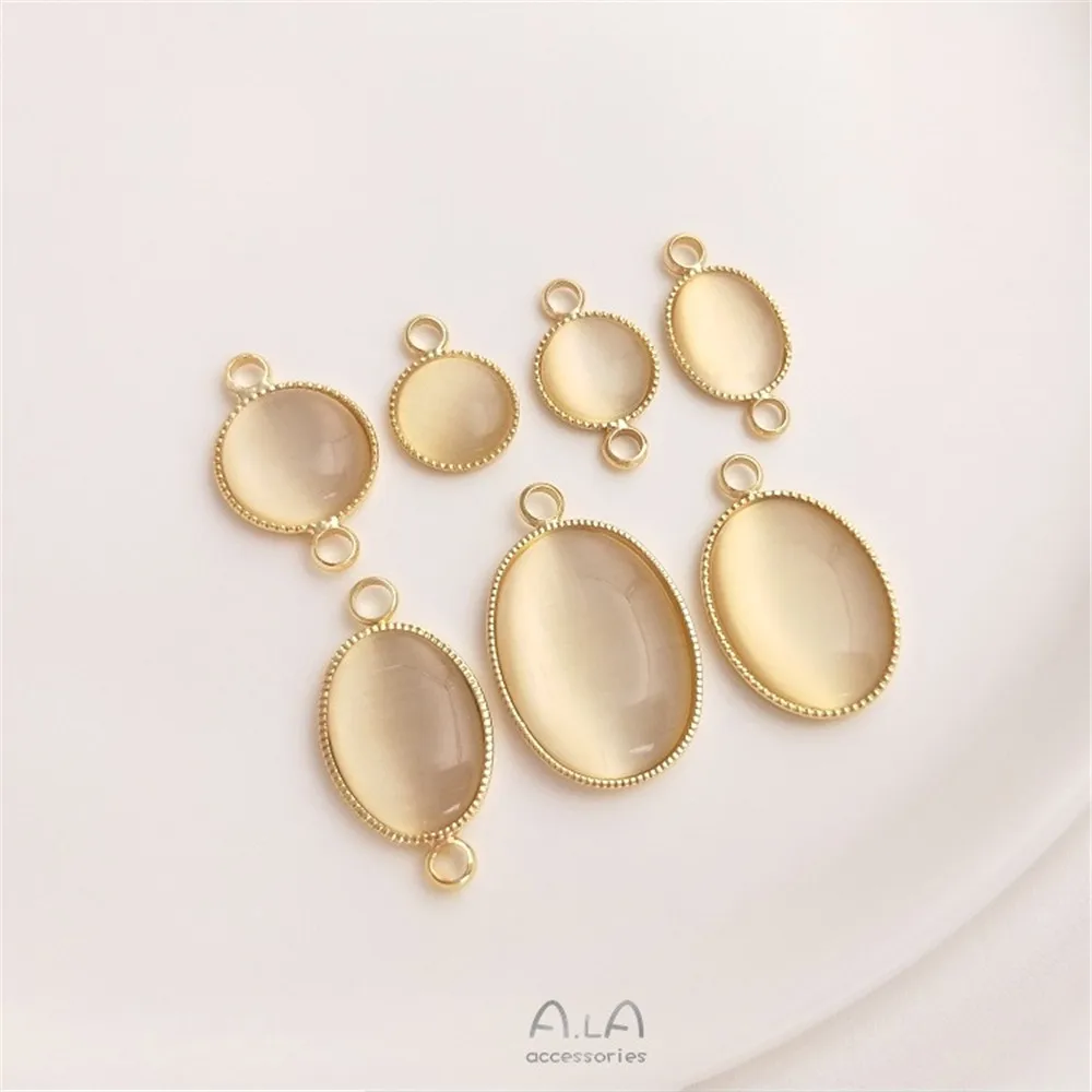 14K Color-plated Light Gold Inlaid Cat's Eye Round Oval Edge Pendant Diy Earrings Bracelet Accessories
14K Color-plated Light Gold Inlaid Cat's Eye Round Oval Edge Pendant Diy Earrings Bracelet Accessories