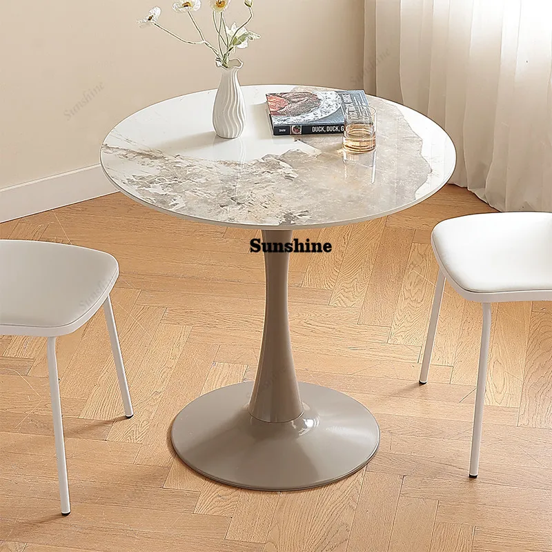 Simple leisure office lounge area rock slab reception and negotiation small round table
Simple leisure office lounge area rock slab reception and negotiation small round table