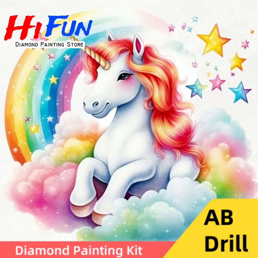 Colorful Unicorn DIY Diamond Painting Kit, Full Square and Round AB Drill, Diamond Mosaic, Paint with Diamonds, Diamond Art Kit 
Colorful Unicorn DIY Diamond Painting Kit, Full Square and Round AB Drill, Diamond Mosaic, Paint with Diamonds, Diamond Art Kit