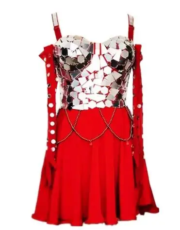 Silver Mirror Beading Performance Clothes Adult Female Latin Dance Dress With Gloves Competition Stage Costume
Silver Mirror Beading Performance Clothes Adult Female Latin Dance Dress With Gloves Competition Stage Costume