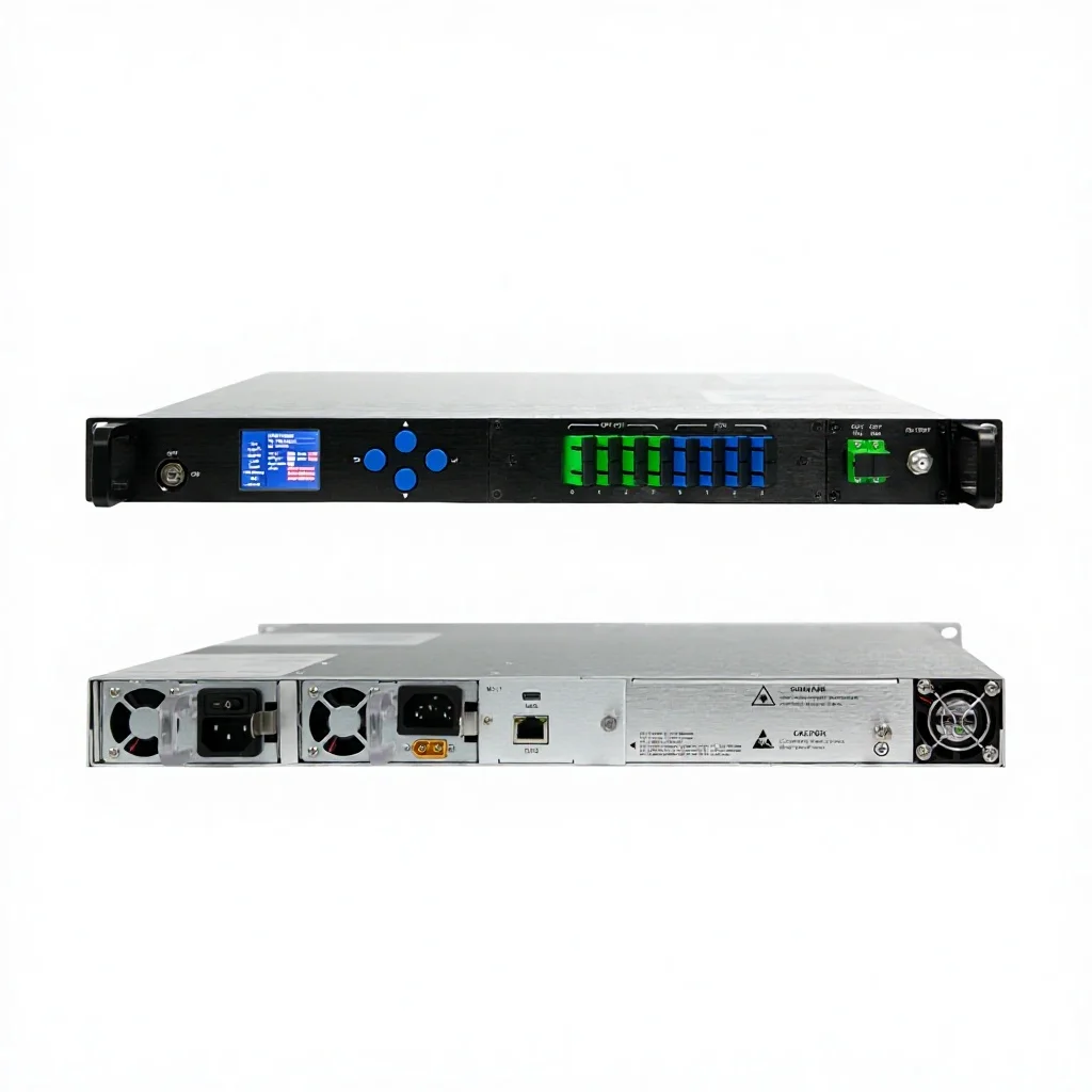 X 1550nm Booster FTTH CATV 4/8/16 Port 1U Indoor Optical Amplifier 16dBm EDFA Fiber Equipment
X 1550nm Booster FTTH CATV 4/8/16 Port 1U Indoor Optical Amplifier 16dBm EDFA Fiber Equipment