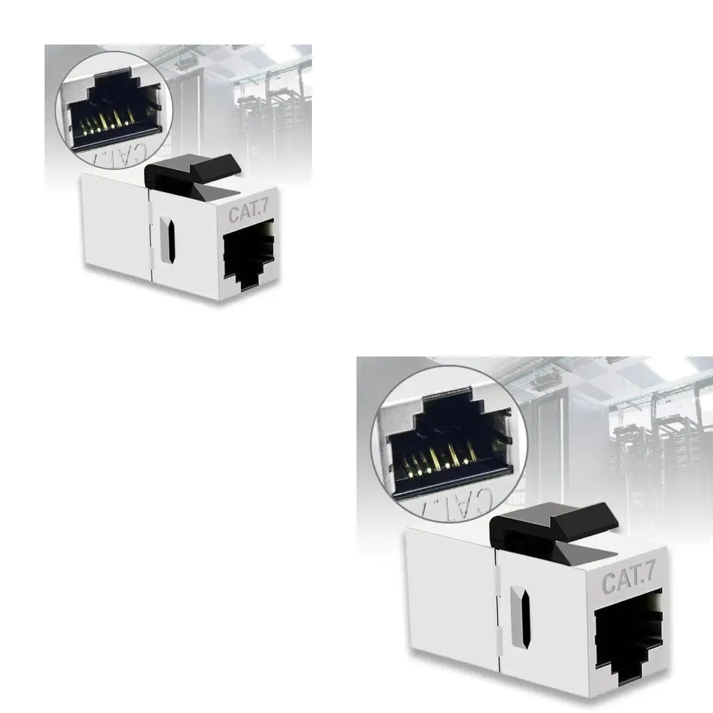 4Pcs RJ45 Cat7 Shielded Inline Couplers Cat7 Female to Female Keystone 8P8C Cat7 Modulars Connectors with Keystone
4Pcs RJ45 Cat7 Shielded Inline Couplers Cat7 Female to Female Keystone 8P8C Cat7 Modulars Connectors with Keystone