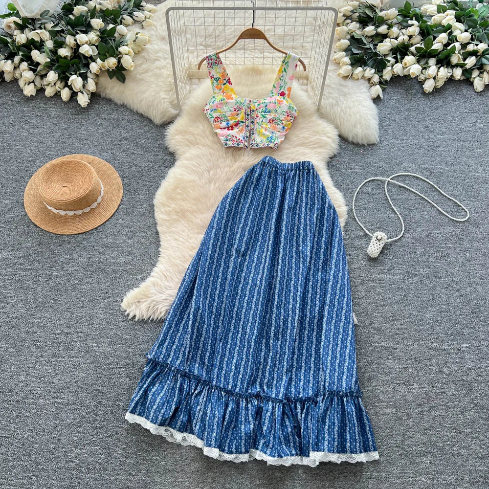 Шикарный винтажный элегантный корейский модный комплект с высокой талией и принтом, комплект из двух предметов, женская одежда
Шикарный винтажный элегантный корейский модный комплект с высокой талией и принтом, комплект из двух предметов, женская одежда