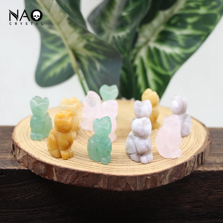 1.2" Rose Quartz Cat Statue Home Decoration Crafts Carved Gemstone Reiki Healing Crystal Aventurine Cute Animal Figurine Gifts
1.2" Rose Quartz Cat Statue Home Decoration Crafts Carved Gemstone Reiki Healing Crystal Aventurine Cute Animal Figurine Gifts