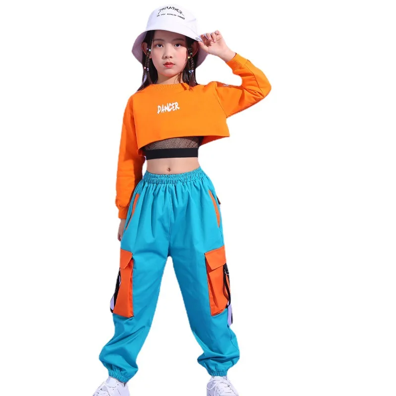 Girls Crop Top contrast Cargo Pants Child Jazz Joggers Streetwear Sweatshirt Kids Street Dance Cheerleader Clothes Sets
Girls Crop Top contrast Cargo Pants Child Jazz Joggers Streetwear Sweatshirt Kids Street Dance Cheerleader Clothes Sets