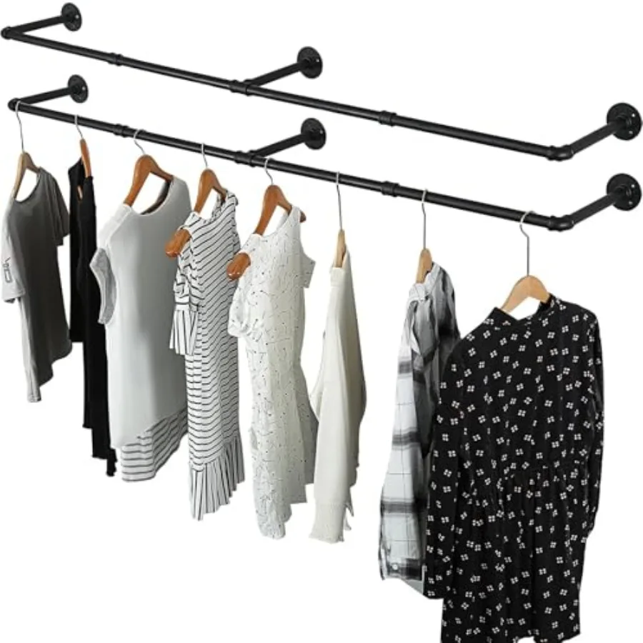 2 Pack Industrial Pipe Clothes Garment Rack Ceiling Mount For Hanging Rod Bar for Laundry Room Up to Max Load 135Lb
2 Pack Industrial Pipe Clothes Garment Rack Ceiling Mount For Hanging Rod Bar for Laundry Room Up to Max Load 135Lb