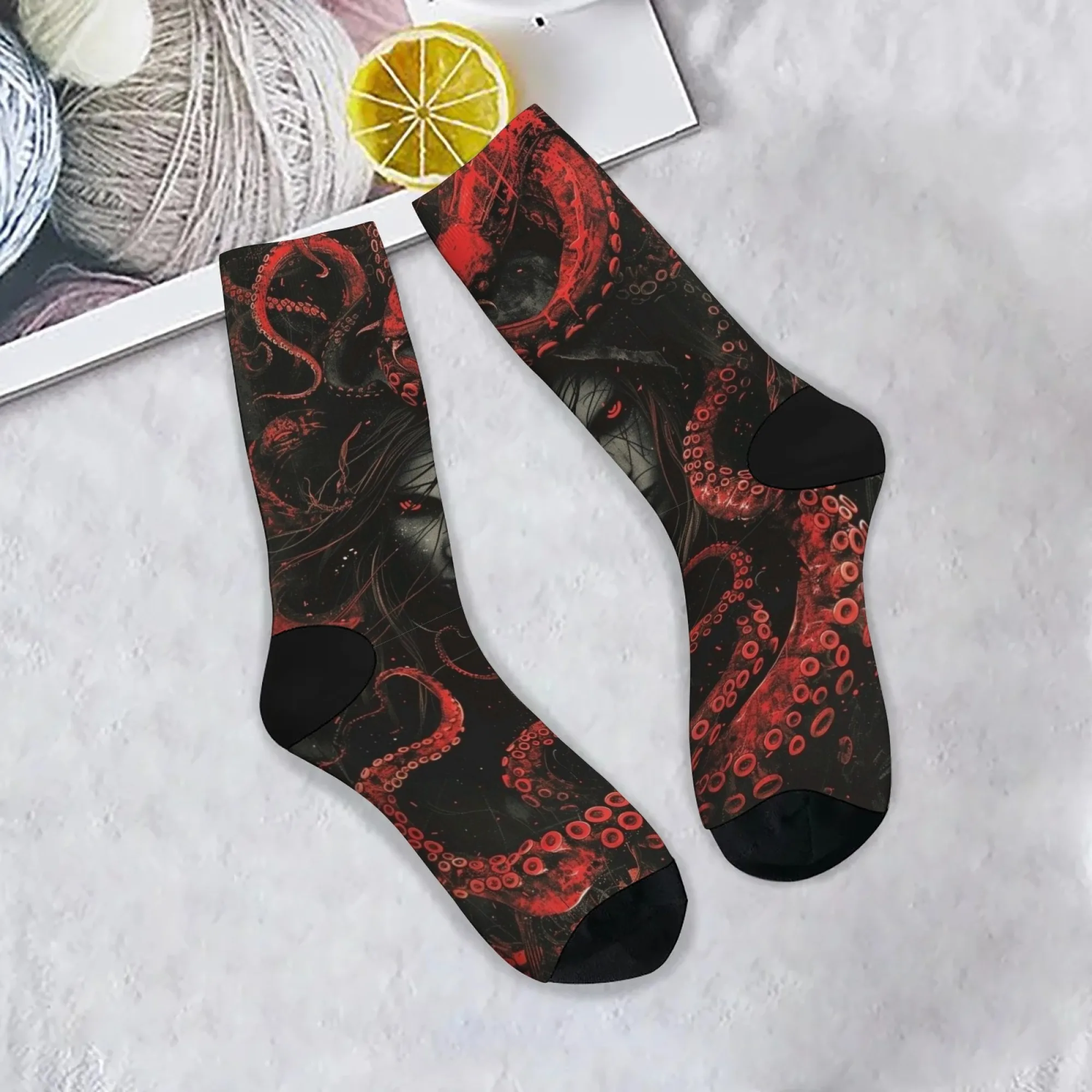 Novelty dark character octopus theme casual socks comfortable breathable non-slip men's socks Harajuku retro street crew socks
Novelty dark character octopus theme casual socks comfortable breathable non-slip men's socks Harajuku retro street crew socks