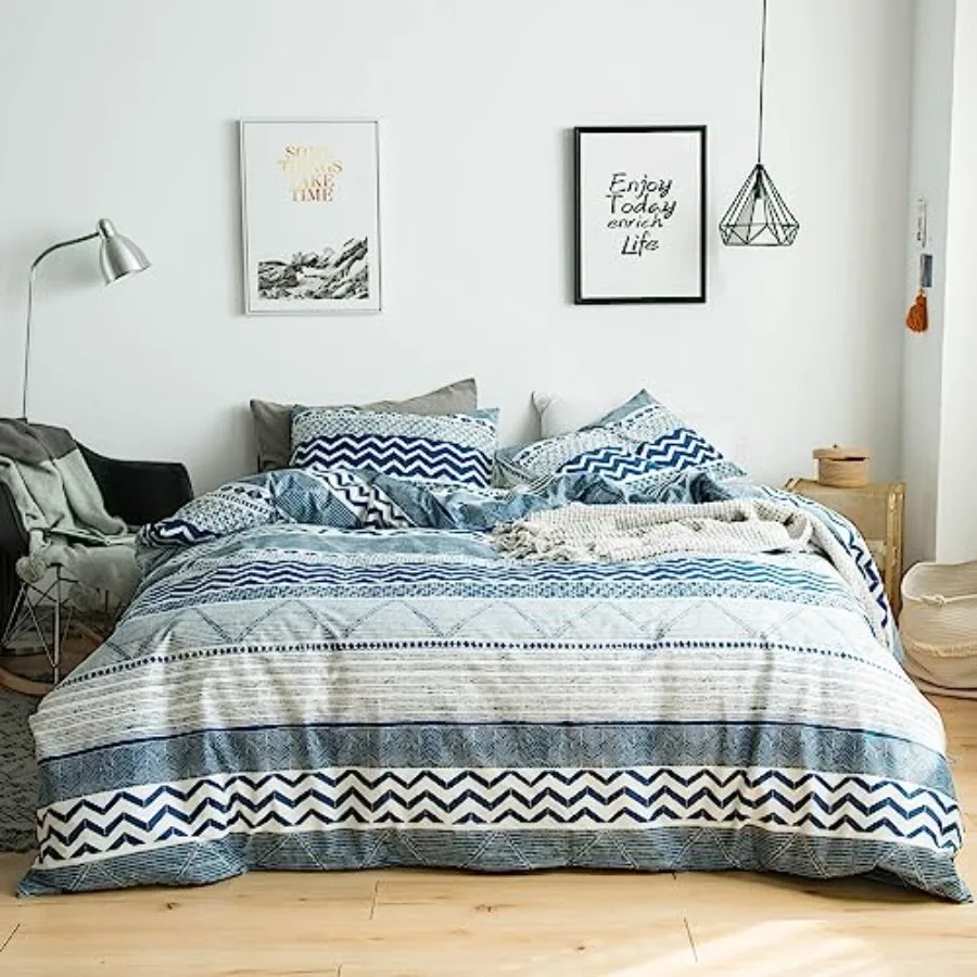 Blue White Boho Duvet Cover 100% Cotton Teal Bohemian Duvet Cover 3 Pieces Set 1 Vintage Aztec Patterned Duvet Cover with Zippe
Blue White Boho Duvet Cover 100% Cotton Teal Bohemian Duvet Cover 3 Pieces Set 1 Vintage Aztec Patterned Duvet Cover with Zippe