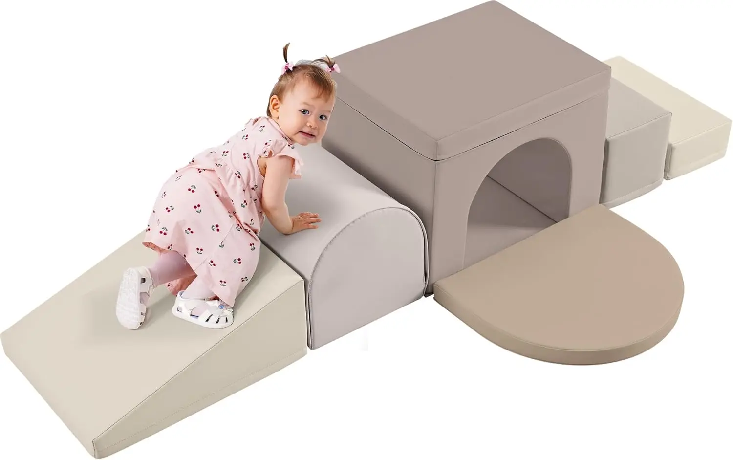 Indoor Soft Foam Tunnel Climber, Toddler Climbing Toys with Tunnel, Steps and Ramp, Soft Climb and Crawl Playset, 7-Piece
Indoor Soft Foam Tunnel Climber, Toddler Climbing Toys with Tunnel, Steps and Ramp, Soft Climb and Crawl Playset, 7-Piece