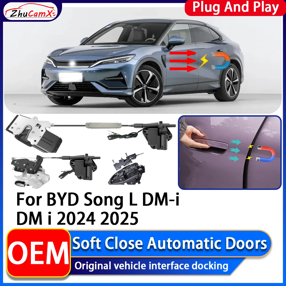 ZhuCamX OEM Electric Suction Power Soft Close Car Door Automatic Door Closing System For BYD Song L DM-i DM i 2024 2025
ZhuCamX OEM Electric Suction Power Soft Close Car Door Automatic Door Closing System For BYD Song L DM-i DM i 2024 2025