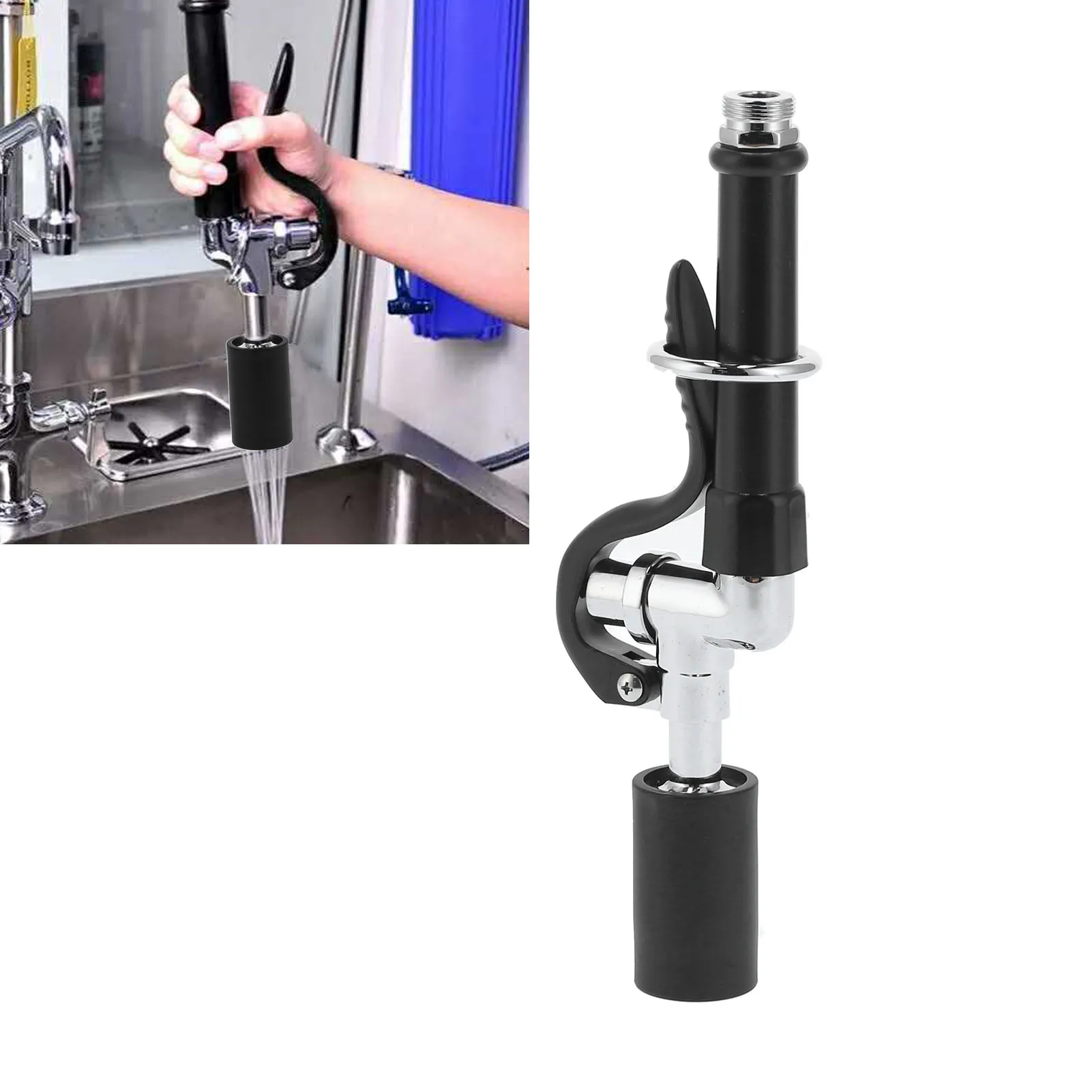 High Pressure Faucet Sprayer Restaurant Commercial Rinse Faucet Spray Valve Head Kit Black Kitchen Faucet Accessory
High Pressure Faucet Sprayer Restaurant Commercial Rinse Faucet Spray Valve Head Kit Black Kitchen Faucet Accessory