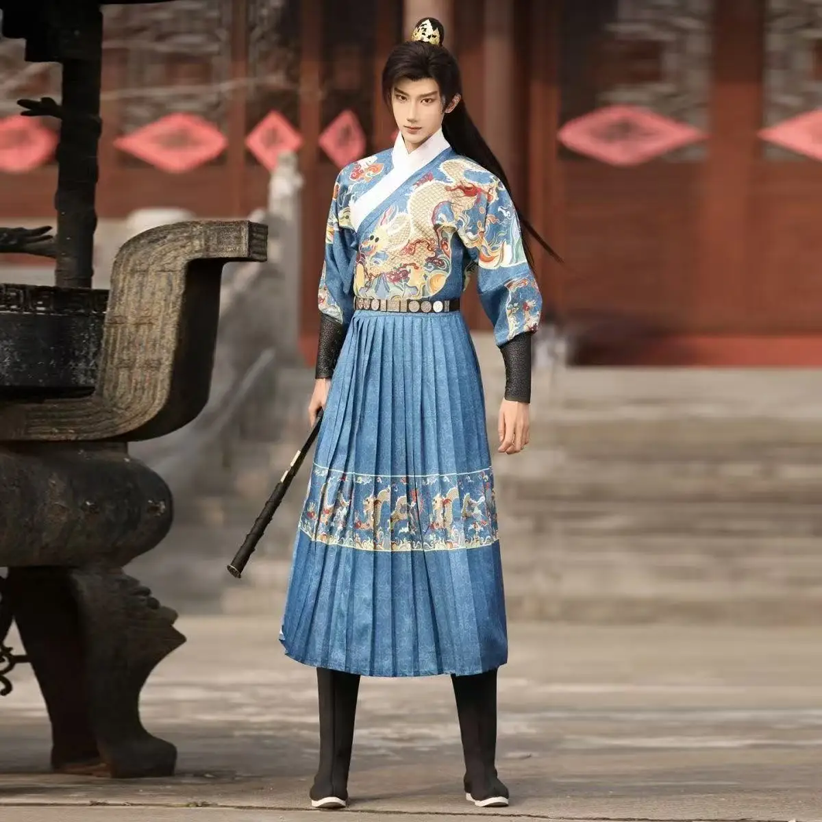 Original Dragon Hanfu Men's Traditional Chinese Ming Dynasty Python Robe Flying Fish Suits Carnival Stage Performance Dress Male
Original Dragon Hanfu Men's Traditional Chinese Ming Dynasty Python Robe Flying Fish Suits Carnival Stage Performance Dress Male