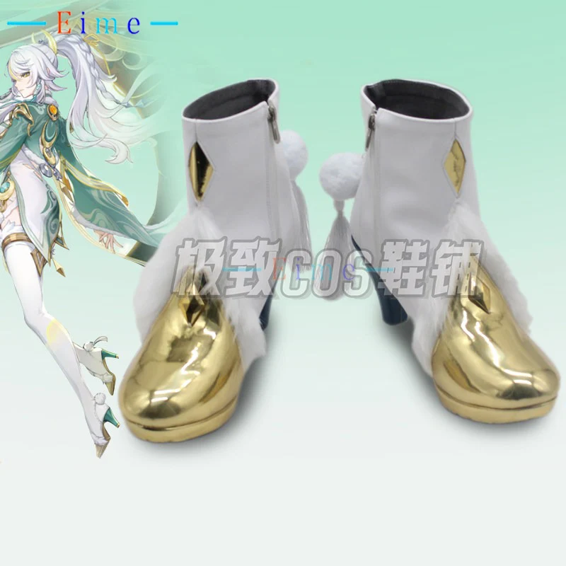 Обувь для косплея Genshin Impact Zibai, игровые ботинки для косплея, обувь из искусственной кожи, белые ботинки для Хэллоуина и карнавала, изготовленные на заказ
Обувь для косплея Genshin Impact Zibai, игровые ботинки для косплея, обувь из искусственной кожи, белые ботинки для Хэллоуина и карнавала, изготовленные на заказ