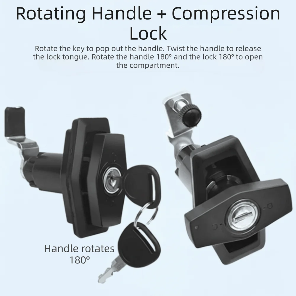 T-Handle Lock RV Cabinet Door Lock Ellipse Model Black Color Motorhome Door Lock With 2 Keys Compression Seal
T-Handle Lock RV Cabinet Door Lock Ellipse Model Black Color Motorhome Door Lock With 2 Keys Compression Seal