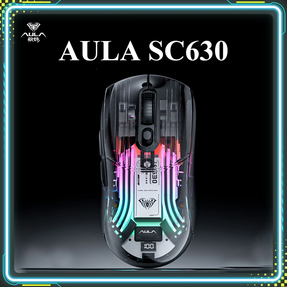 Игровая мышь AULA SC630 RGB Mute, прозрачная магнитная зарядная база, беспроводная трехрежимная мышь на заказ, ПК, офисный аксессуар для киберспорта
Игровая мышь AULA SC630 RGB Mute, прозрачная магнитная зарядная база, беспроводная трехрежимная мышь на заказ, ПК, офисный аксессуар для киберспорта