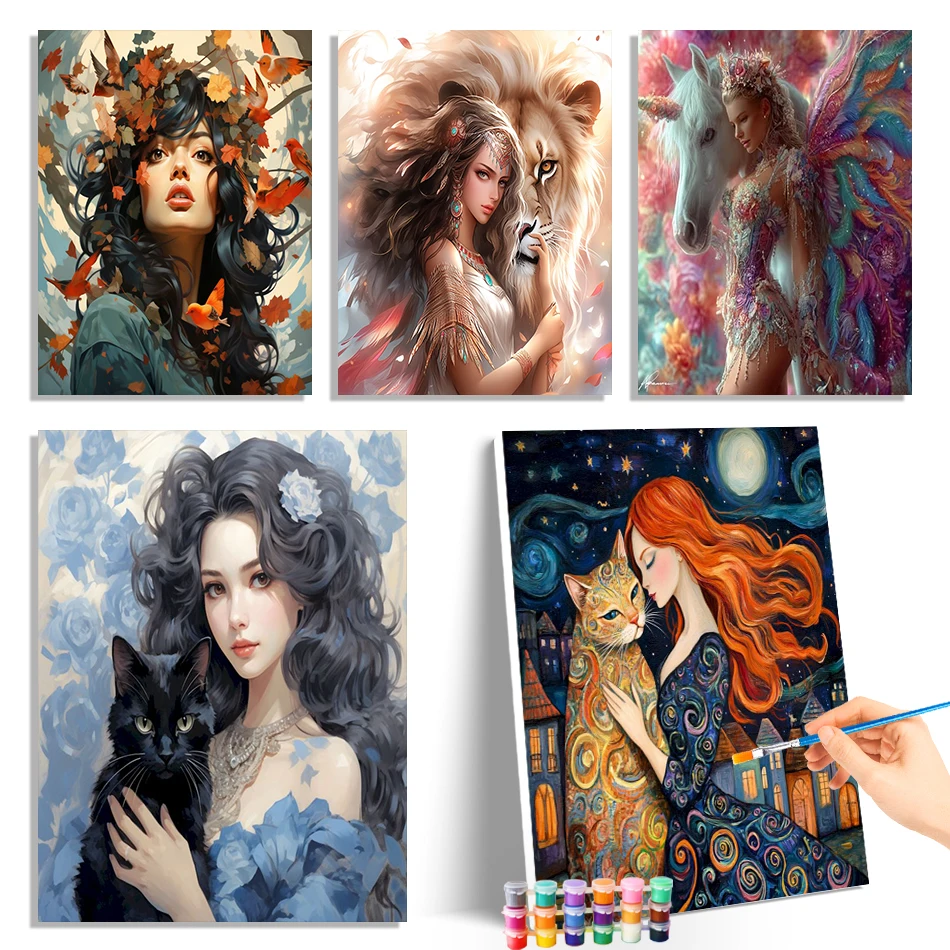 GATYZTORY Painting By Numbers Animals and Women Paint Pictures By Numbers Paint Kit Color Markers Personalized Gift Home Decor
GATYZTORY Painting By Numbers Animals and Women Paint Pictures By Numbers Paint Kit Color Markers Personalized Gift Home Decor