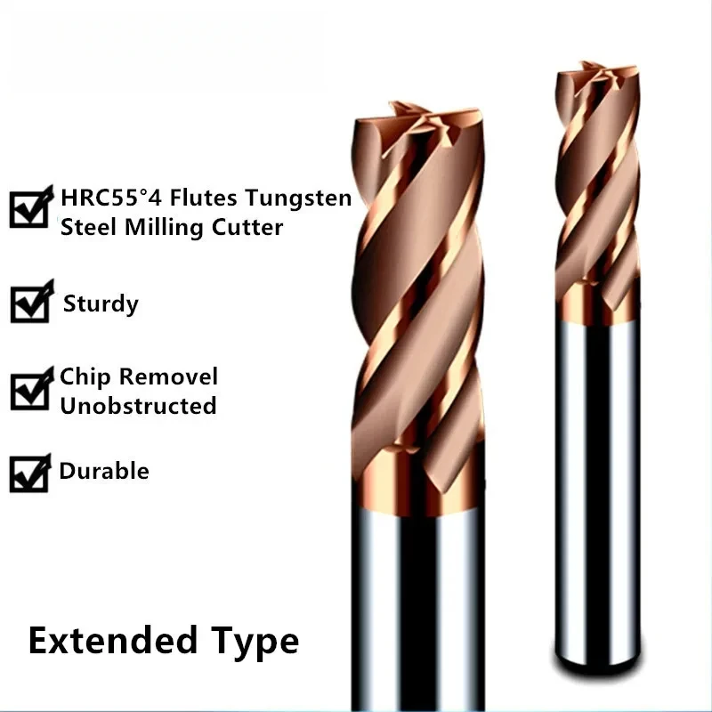 HRC55 4 Flute Carbide Endmill Tungsten Carbide End Mill CNC Tools Fresa Metal Steel Frez Router Bit Milling Cutter
HRC55 4 Flute Carbide Endmill Tungsten Carbide End Mill CNC Tools Fresa Metal Steel Frez Router Bit Milling Cutter