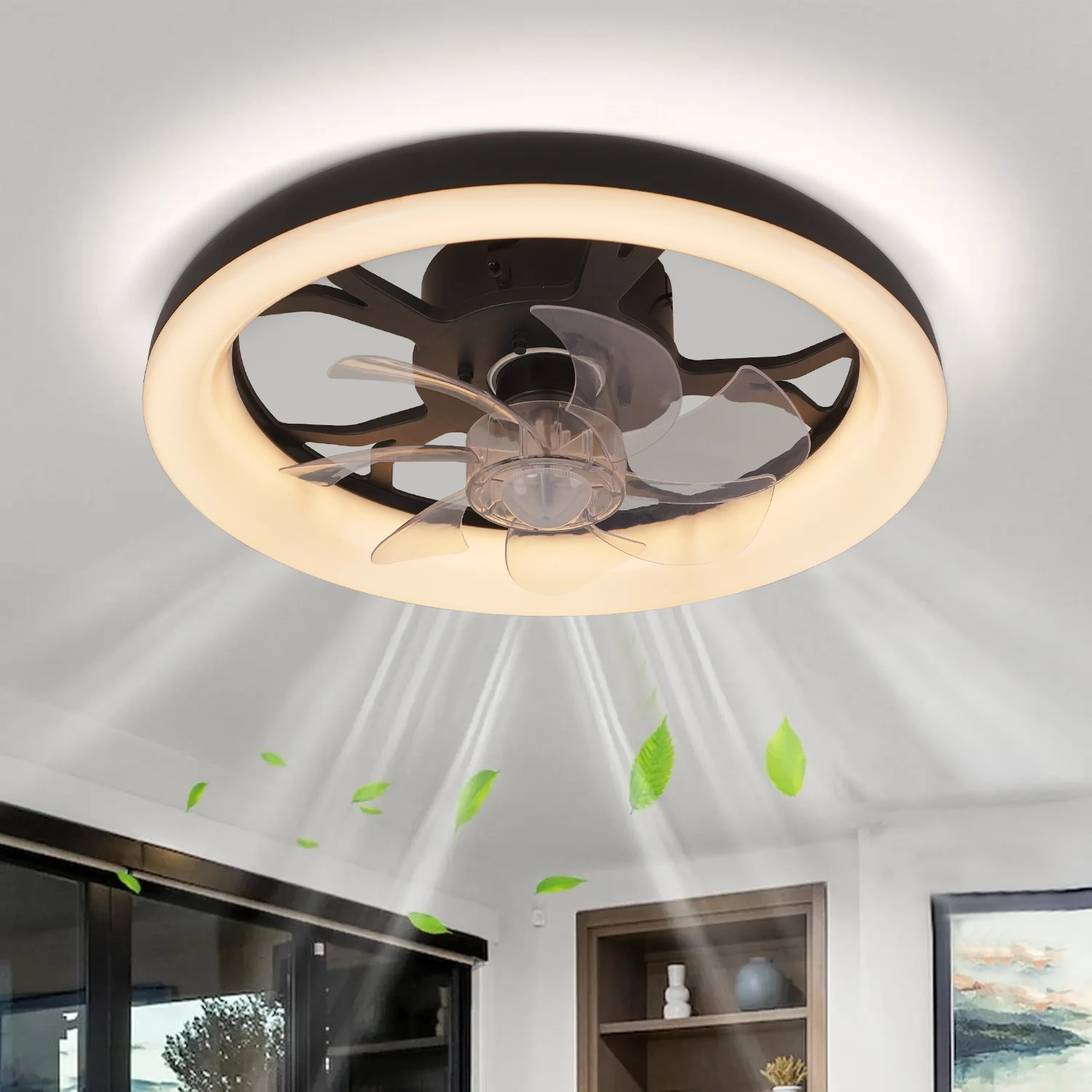 Low Floor Ceiling Fan with Lights, Remote Control Embedded Ceiling Fan, Dimmable Pendant Light, Living Room and Bedroom Lighting
Low Floor Ceiling Fan with Lights, Remote Control Embedded Ceiling Fan, Dimmable Pendant Light, Living Room and Bedroom Lighting