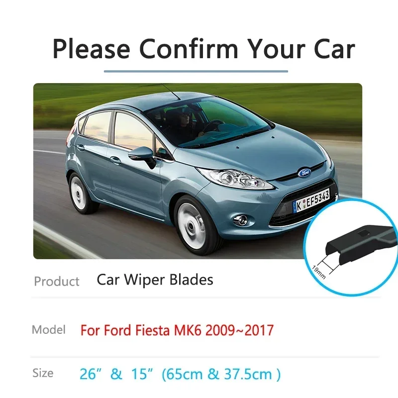 For Ford Fiesta MK6 2009~2017 Front Rear Wiper Blades Set Brushes Windshield Windscreen Windows Rubber Auto Cleaning Accessories
For Ford Fiesta MK6 2009~2017 Front Rear Wiper Blades Set Brushes Windshield Windscreen Windows Rubber Auto Cleaning Accessories