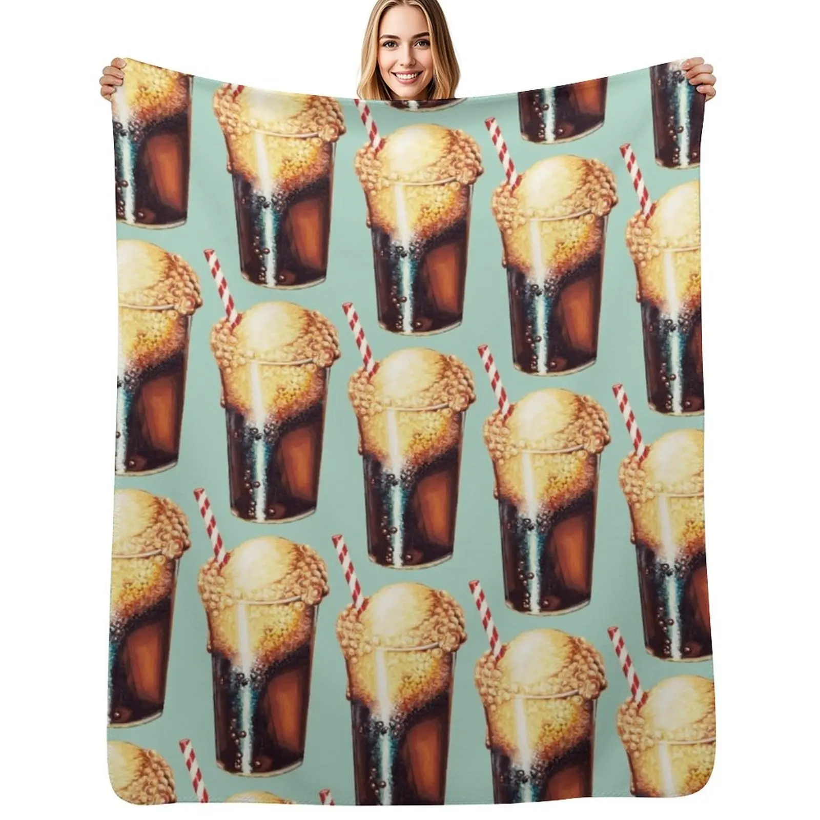 Root Beer Float Pattern Throw Blanket Multi Use Warm Blanket for Living Room Bedroom
Root Beer Float Pattern Throw Blanket Multi Use Warm Blanket for Living Room Bedroom