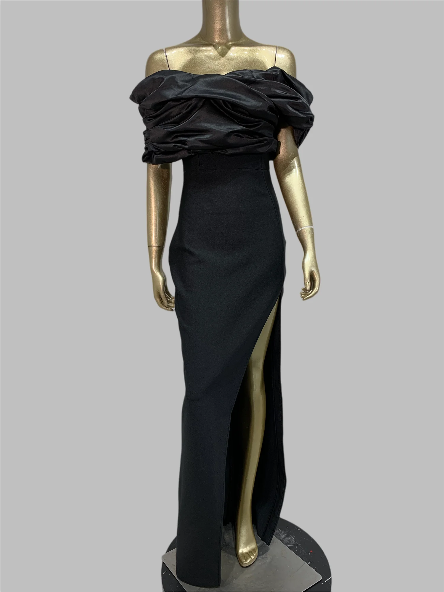 Women Elegant Black Evening Party Dress Big Designer Off Shoulder Split Maxi Long One Piece Celebrity Evening Party Gala Gowns
Women Elegant Black Evening Party Dress Big Designer Off Shoulder Split Maxi Long One Piece Celebrity Evening Party Gala Gowns
