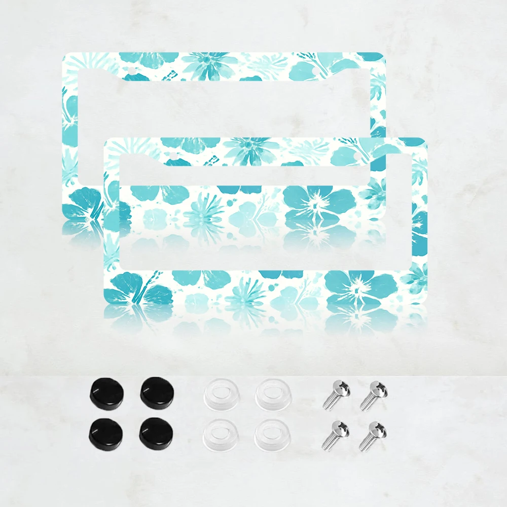 2PC 2-Hole License Plate Frame, Blue Floral Design, Aluminum, 6x12 Inches, with Screws, Retro Novelty Car Decoration Gift
2PC 2-Hole License Plate Frame, Blue Floral Design, Aluminum, 6x12 Inches, with Screws, Retro Novelty Car Decoration Gift