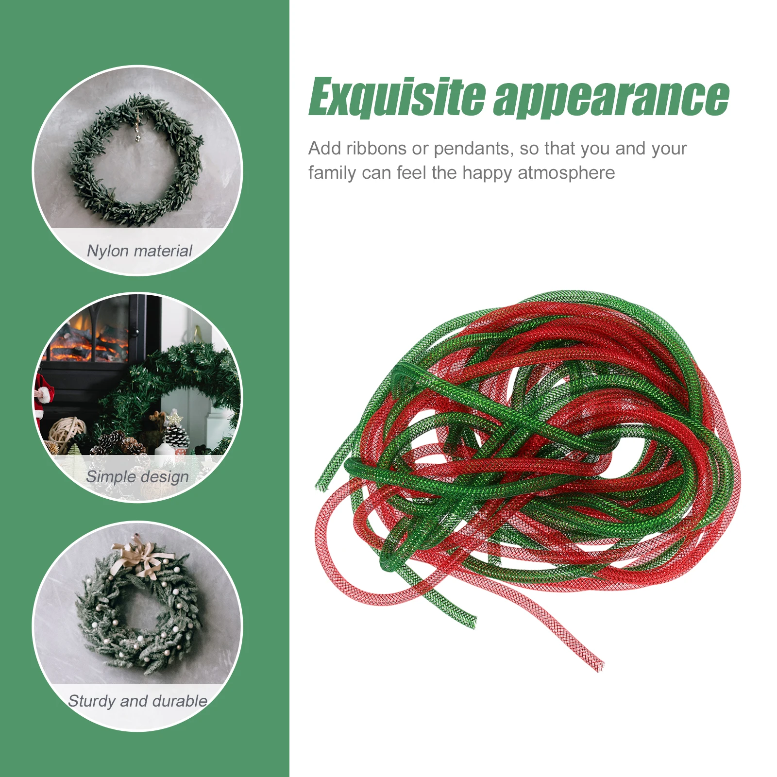 Christmas Wreath DIY Material Mesh Tube 4 Strips Holiday Decorations Nylon Craft Supply Xmas Bowknot Solid Tube
Christmas Wreath DIY Material Mesh Tube 4 Strips Holiday Decorations Nylon Craft Supply Xmas Bowknot Solid Tube