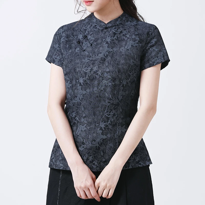 Льняной топ с тонким принтом в стиле ретро, облегающий топ с воротником-стойкой, женский модный китайский дизайн на пуговицах, новое поступление лета
Льняной топ с тонким принтом в стиле ретро, облегающий топ с воротником-стойкой, женский модный китайский дизайн на пуговицах, новое поступление лета