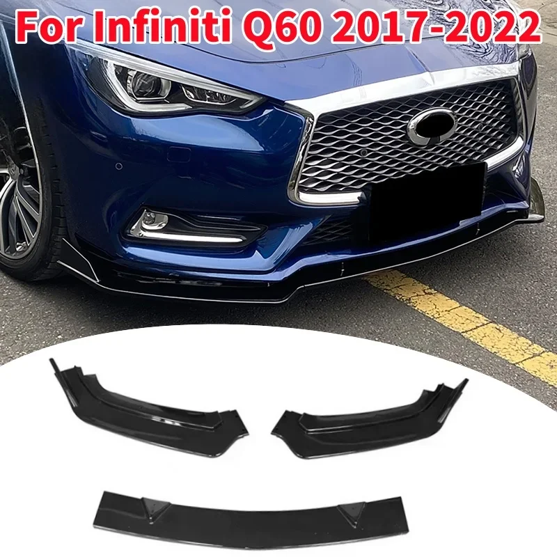 3Pcs Glossy Black Car Front Bumper Lip Diffuser Spoiler for Infiniti Q60 2017-2022
3Pcs Glossy Black Car Front Bumper Lip Diffuser Spoiler for Infiniti Q60 2017-2022