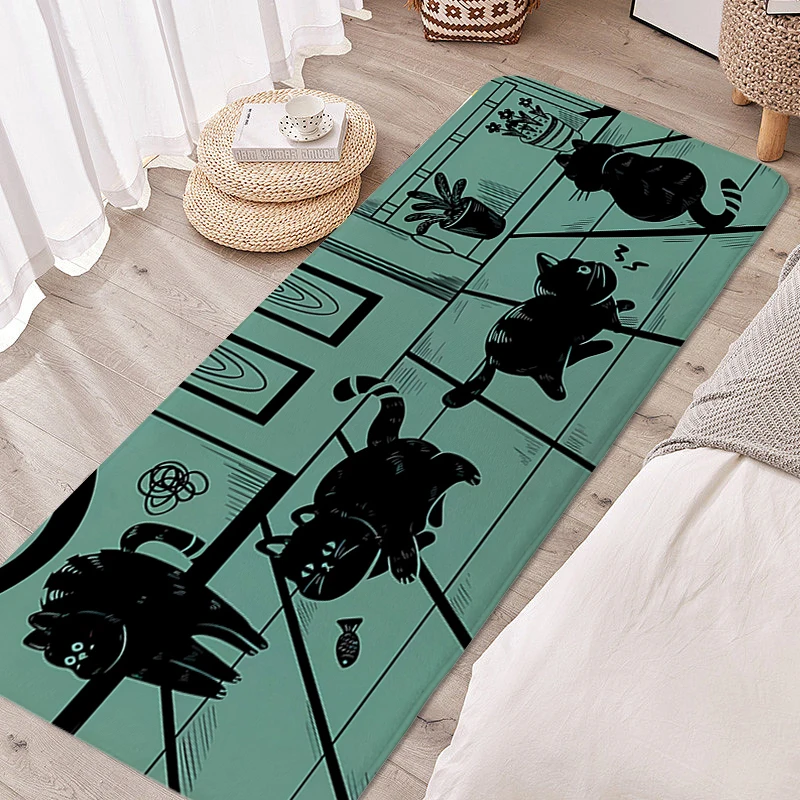 Anti Slip Carpet Kids Room Cute Black Cat Foot Mat Bedroom Hallway Sleeping Room Rugs Kitchen Accessories Room Decorating Items
Anti Slip Carpet Kids Room Cute Black Cat Foot Mat Bedroom Hallway Sleeping Room Rugs Kitchen Accessories Room Decorating Items