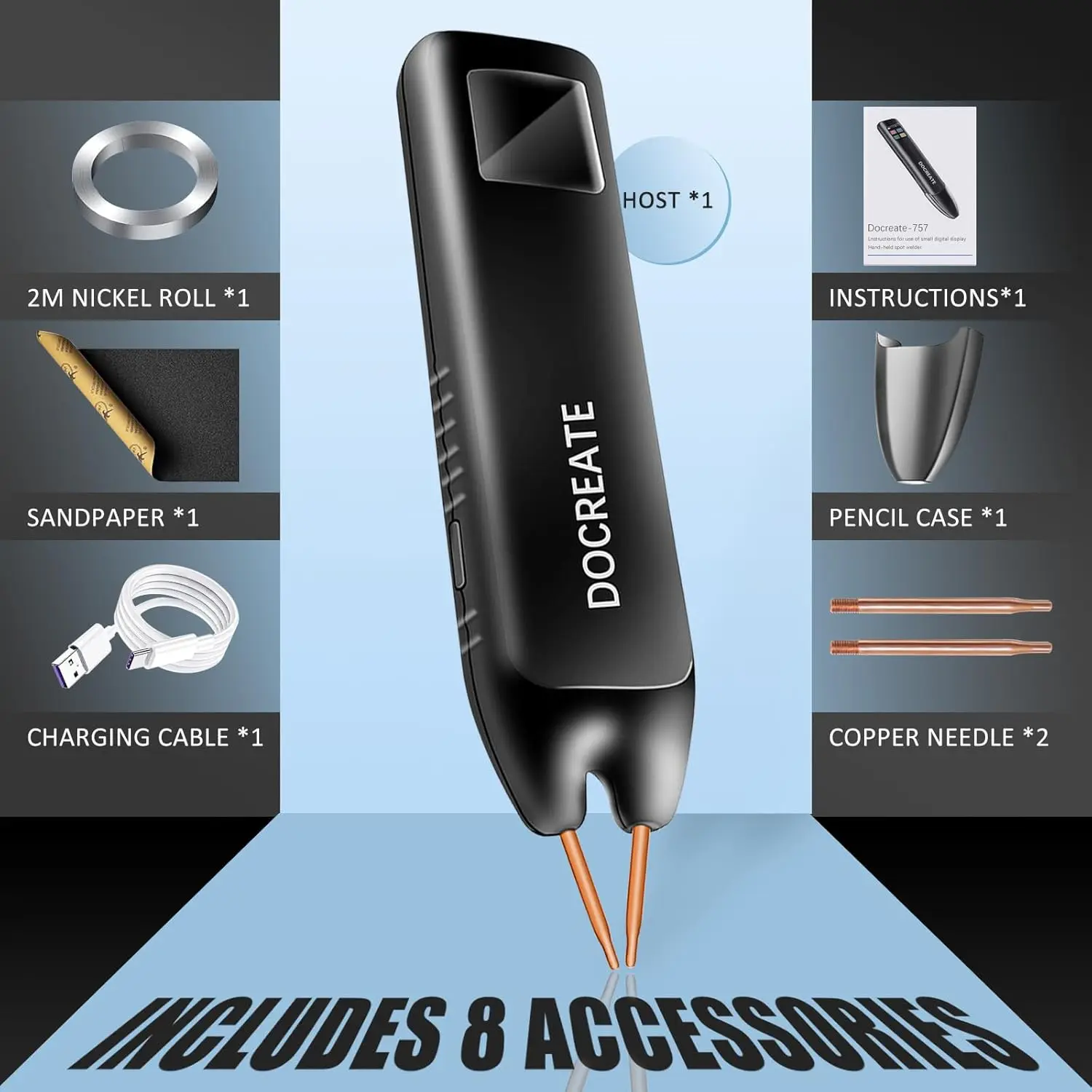 Battery Spot Welder Handheld Mini Portable Spot Welder for 18650 Battery, 99 Gear Auto and Manual Mode with Rechargeable Battery
Battery Spot Welder Handheld Mini Portable Spot Welder for 18650 Battery, 99 Gear Auto and Manual Mode with Rechargeable Battery