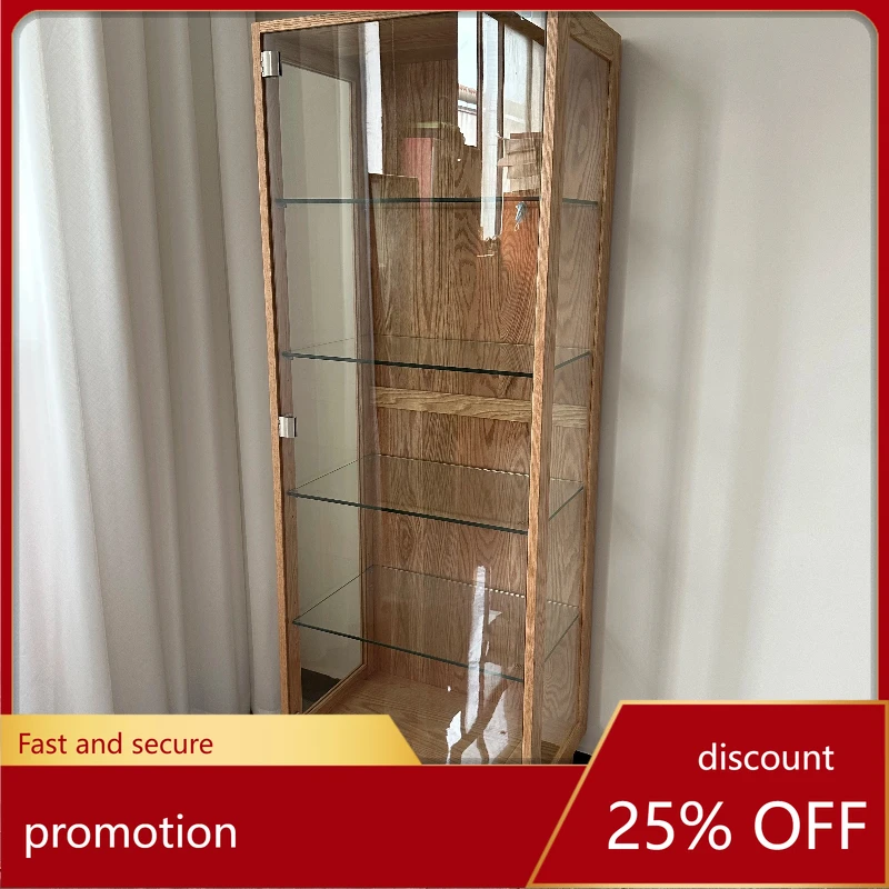 HXL Black Walnut Display Cabinet Solid Wood Wine Cabinet Transparent Glass Display Side Cabinet Figurine 
HXL Black Walnut Display Cabinet Solid Wood Wine Cabinet Transparent Glass Display Side Cabinet Figurine