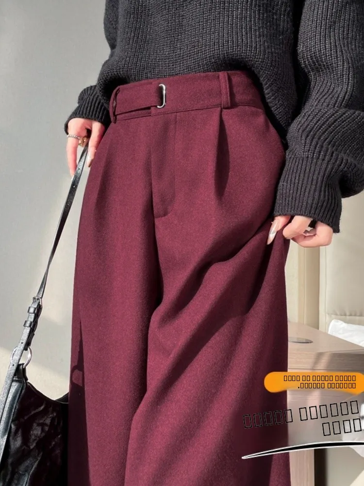 Драпированные широкие брюки с высокой талией, женские осенне-зимние новые брюки Ankela, красные повседневные брюки прямого кроя, повседневные брюки
Драпированные широкие брюки с высокой талией, женские осенне-зимние новые брюки Ankela, красные повседневные брюки прямого кроя, повседневные брюки