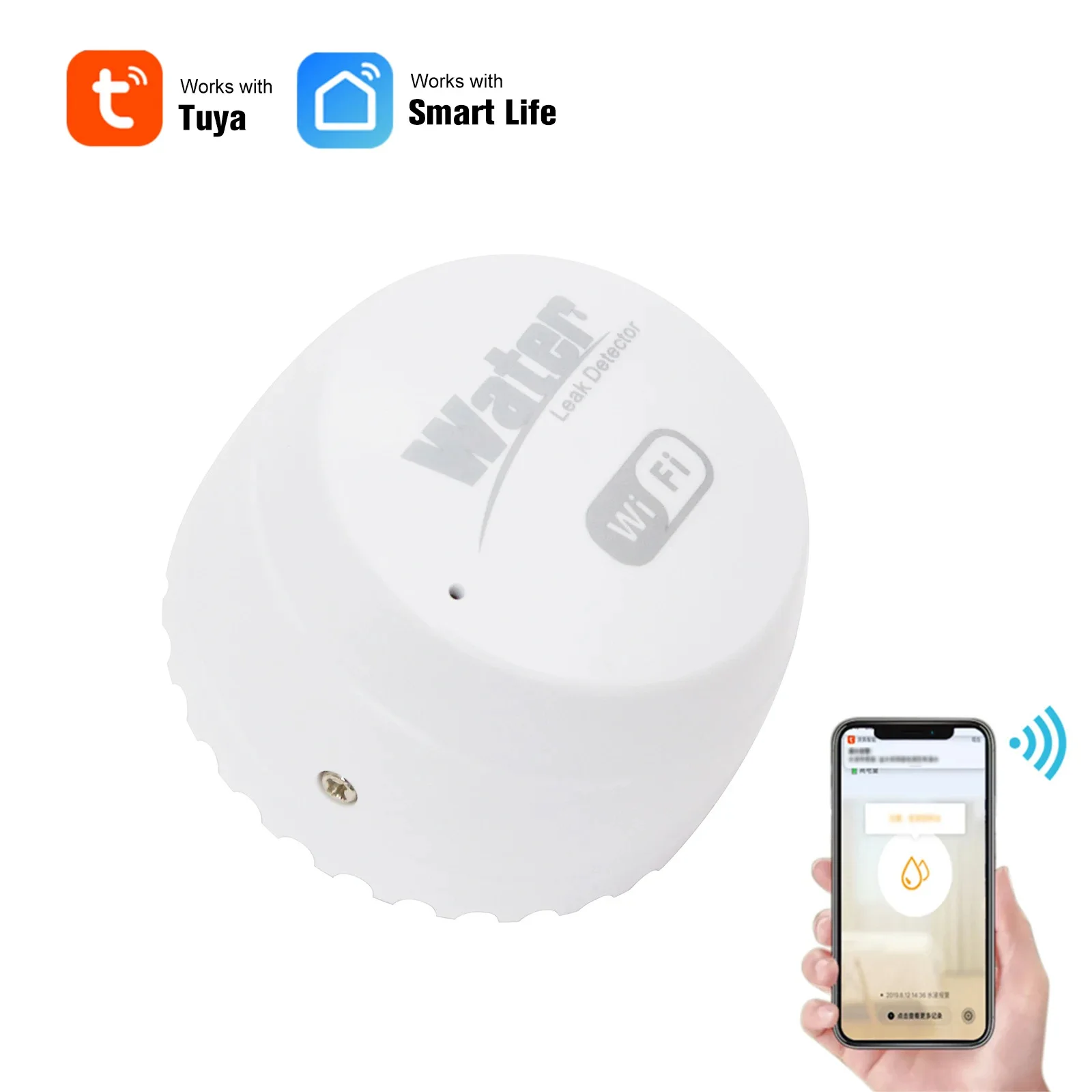 1Pcs Wifi Water Detector Leakage Sensor Alarm Leak Detector 40DB Sound Tuya smart Smart Life APP Flood Alert Overflow Security
1Pcs Wifi Water Detector Leakage Sensor Alarm Leak Detector 40DB Sound Tuya smart Smart Life APP Flood Alert Overflow Security
