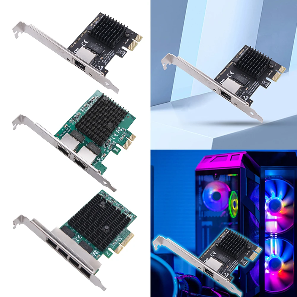 1/2/4 Port 2.5GB PCIe Network Card Gigabit Ethernet Card RTL8125BG Chip PCIe Gigabit Network Card Compatible with Windows Linux
1/2/4 Port 2.5GB PCIe Network Card Gigabit Ethernet Card RTL8125BG Chip PCIe Gigabit Network Card Compatible with Windows Linux