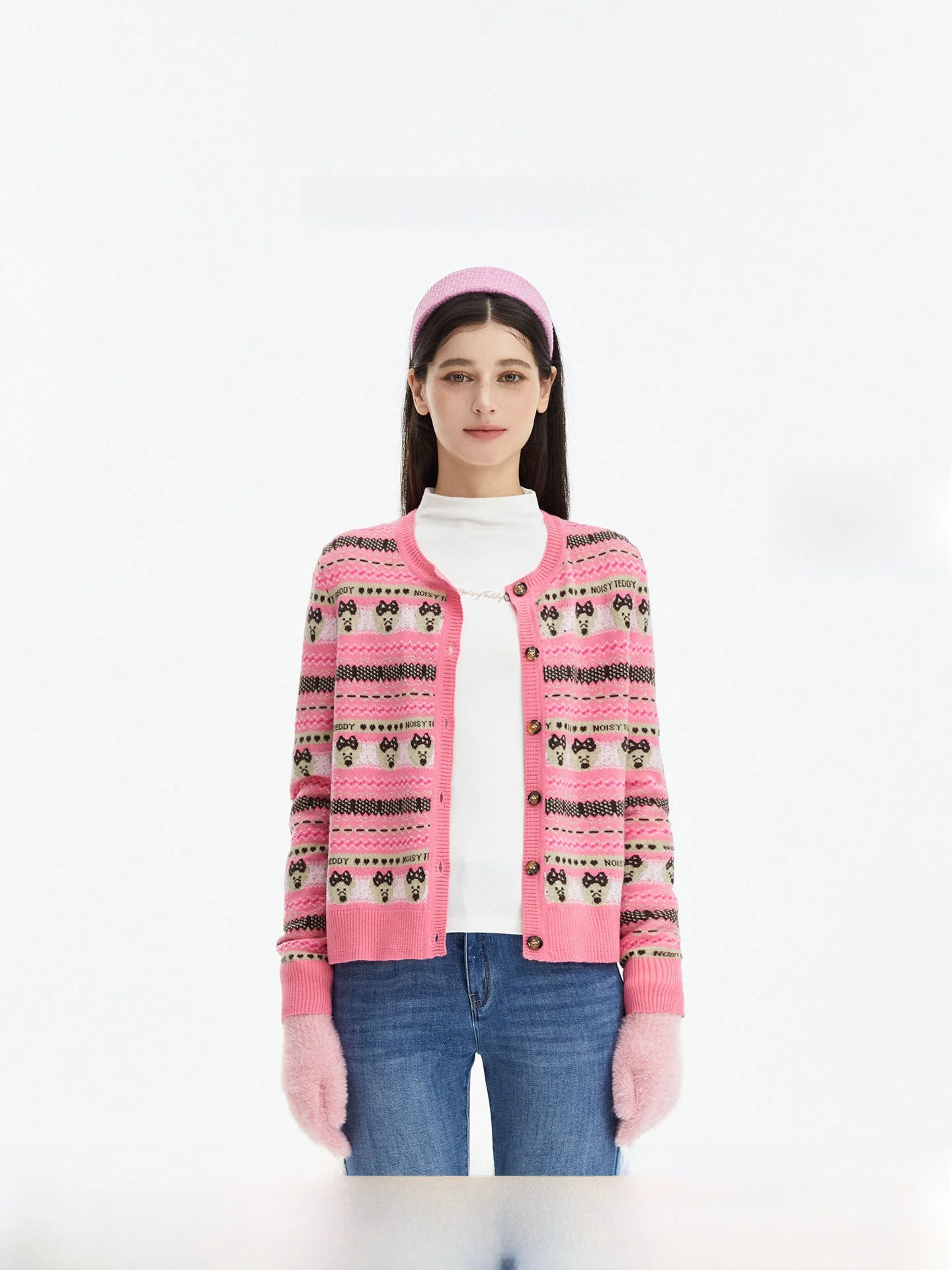 Adorable Bear Knitted Cardigan Long Sve round Ne Ladies Sweater Sweet Sle Loose Fit Spring 2026 Vintage Stripes New Ar...
Adorable Bear Knitted Cardigan Long Sve round Ne Ladies Sweater Sweet Sle Loose Fit Spring 2026 Vintage Stripes New Ar...