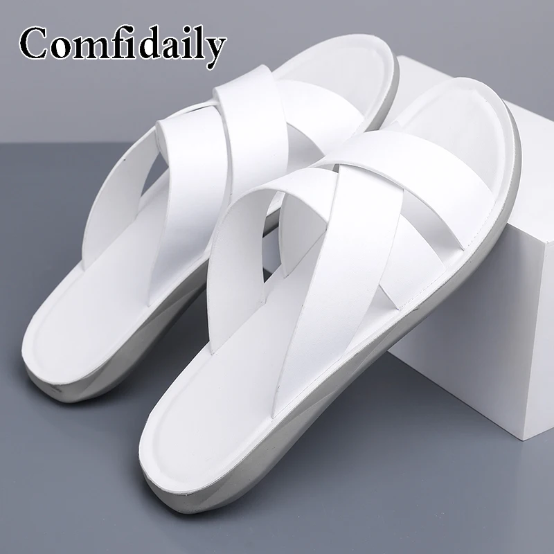 Classic Mens Leather Slippers Sandals Driving Casual Half Drag Breath Summer Slides Outdoor Wading Aqua Footwear Male Flip Flops
Classic Mens Leather Slippers Sandals Driving Casual Half Drag Breath Summer Slides Outdoor Wading Aqua Footwear Male Flip Flops