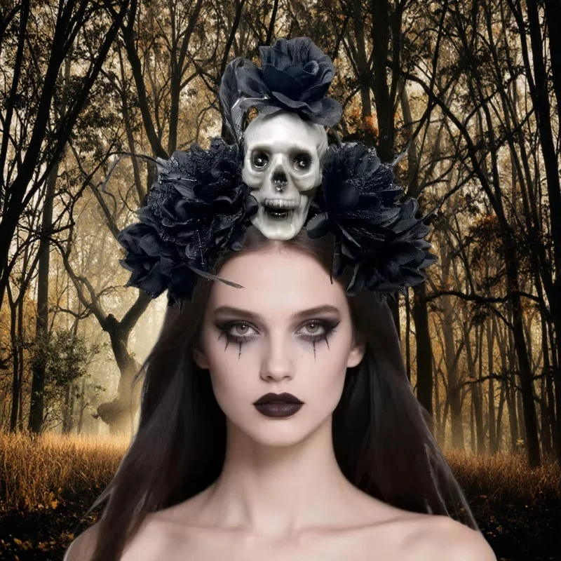 Повязка на голову с цветочным принтом на Хэллоуин | Мексиканская корона «День мертвых» | Головной убор с сахарным черепом черной розы для женщин | Готический фестиваль, доступ для волос
Повязка на голову с цветочным принтом на Хэллоуин | Мексиканская корона «День мертвых» | Головной убор с сахарным черепом черной розы для женщин | Готический фестиваль, доступ для волос