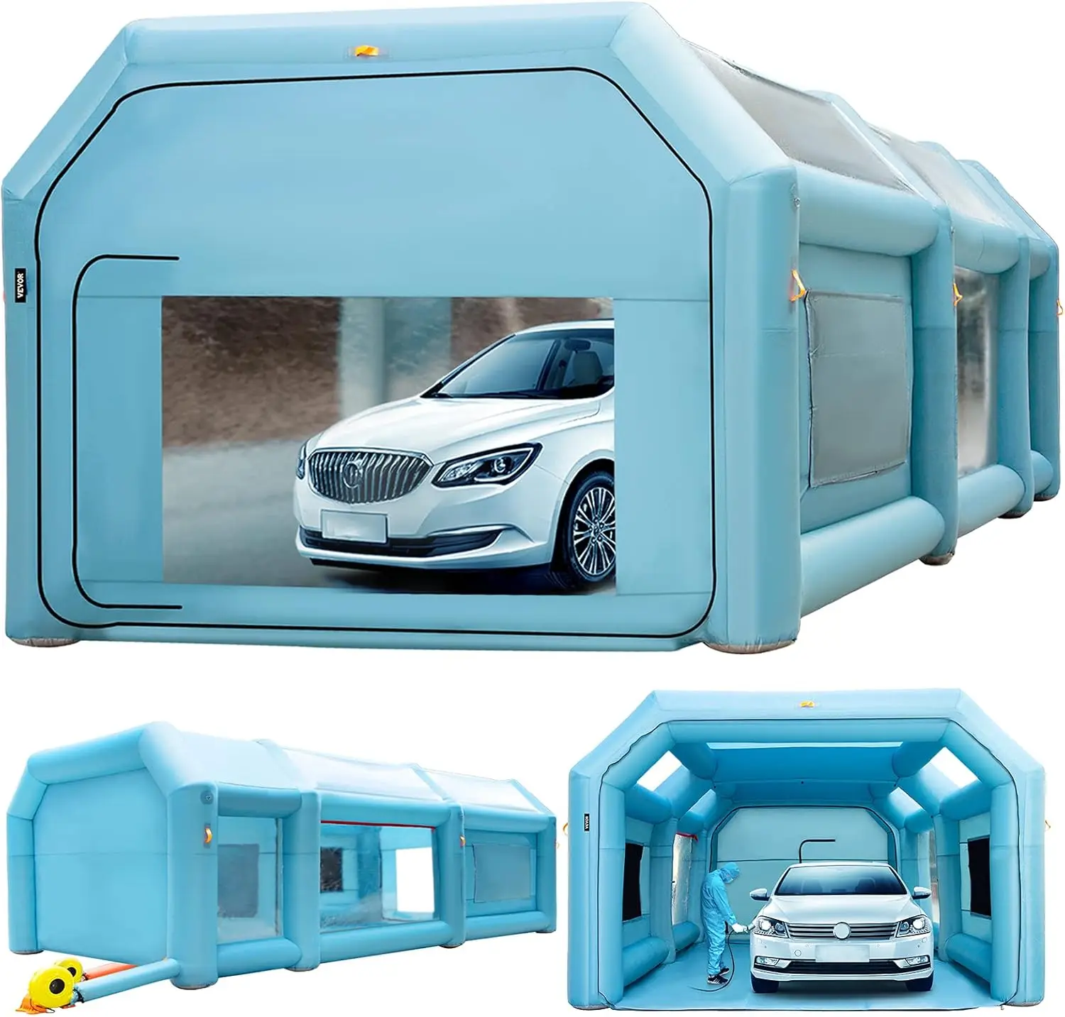 Portable Inflatable Paint Booth, 28x15x10ft Inflatable Spray Booth, Car Paint Tent w/Air Filter System & 2 Blowers, Upgraded Blo
Portable Inflatable Paint Booth, 28x15x10ft Inflatable Spray Booth, Car Paint Tent w/Air Filter System & 2 Blowers, Upgraded Blo