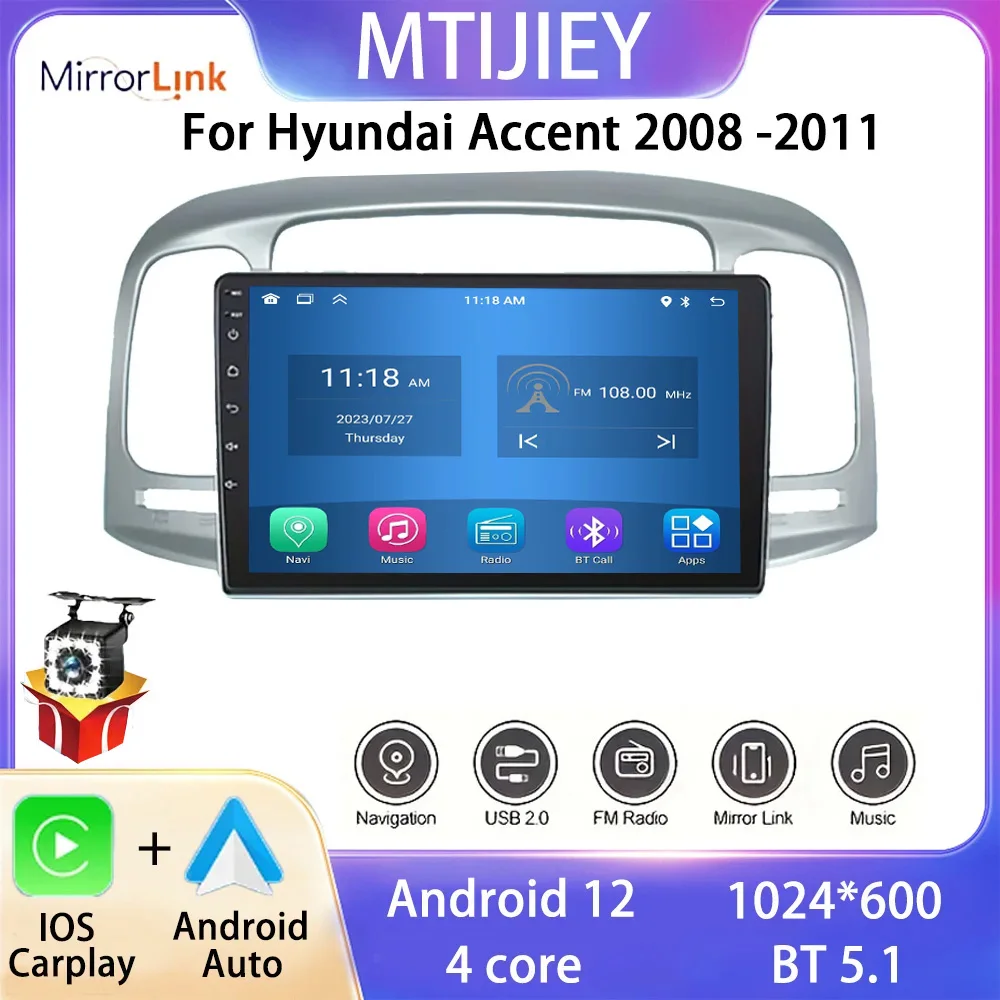 Android 12 Car Radio Android Auto Carplay Multimedia Stereo Autoradio GPS Navigation Wifi For Hyundai Accent 2008 -2011
Android 12 Car Radio Android Auto Carplay Multimedia Stereo Autoradio GPS Navigation Wifi For Hyundai Accent 2008 -2011